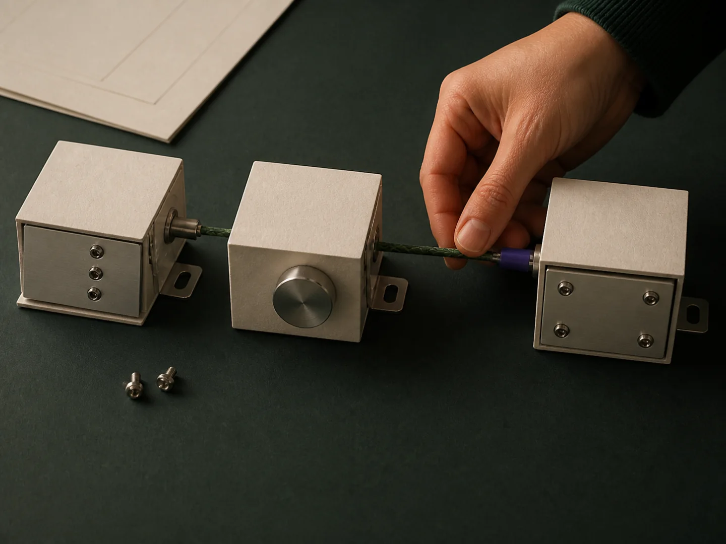 Papiermodule und verbundene Bausteine als Sinnbild für eine sauber aufgebaute digitale Lösung